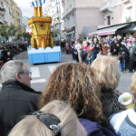 Optog under citronfesten i Menton. Skib lavet af citroner.